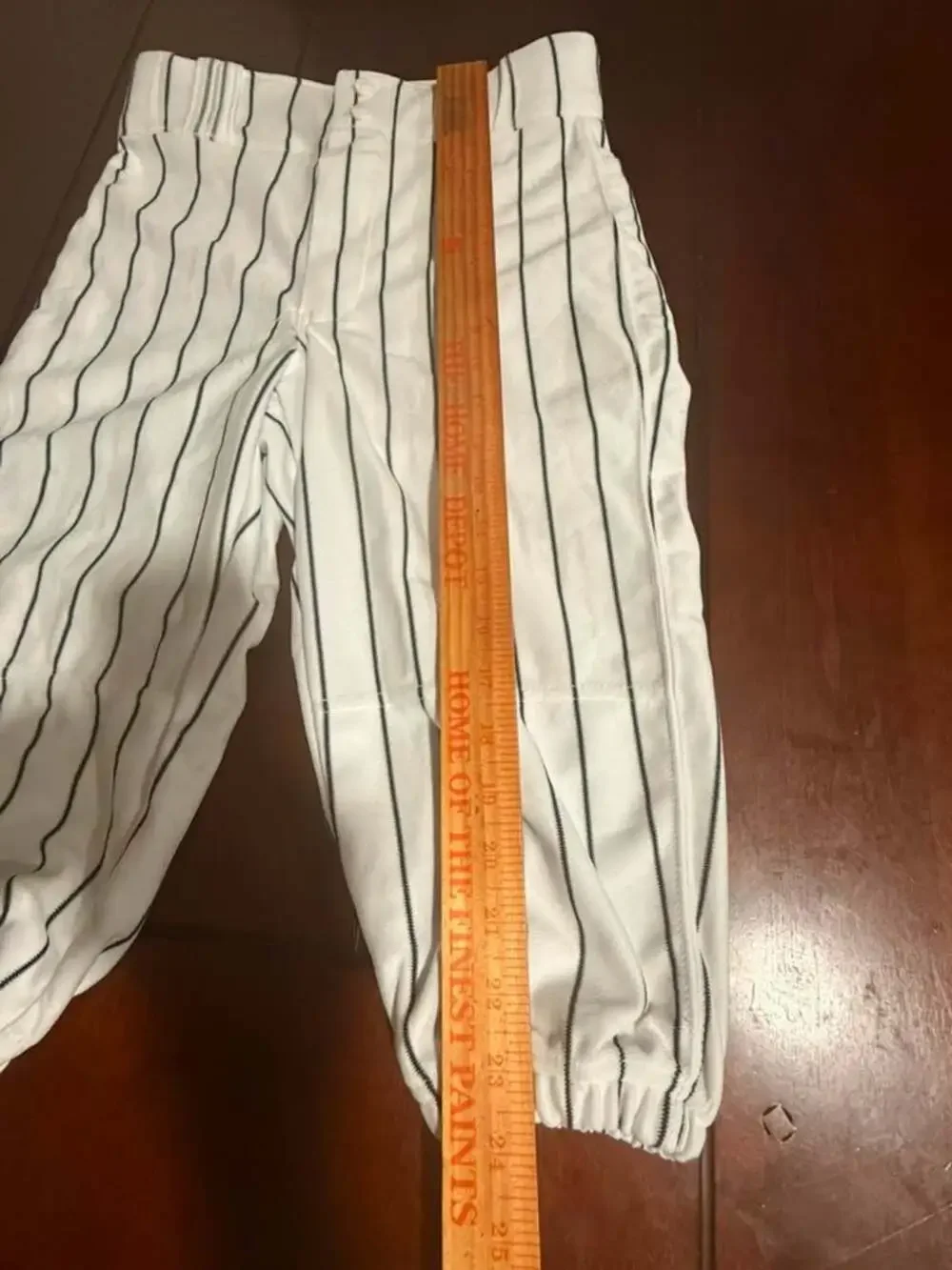 Champro Youth Pinstripe Baseball Knicker Pants White/Black Size L